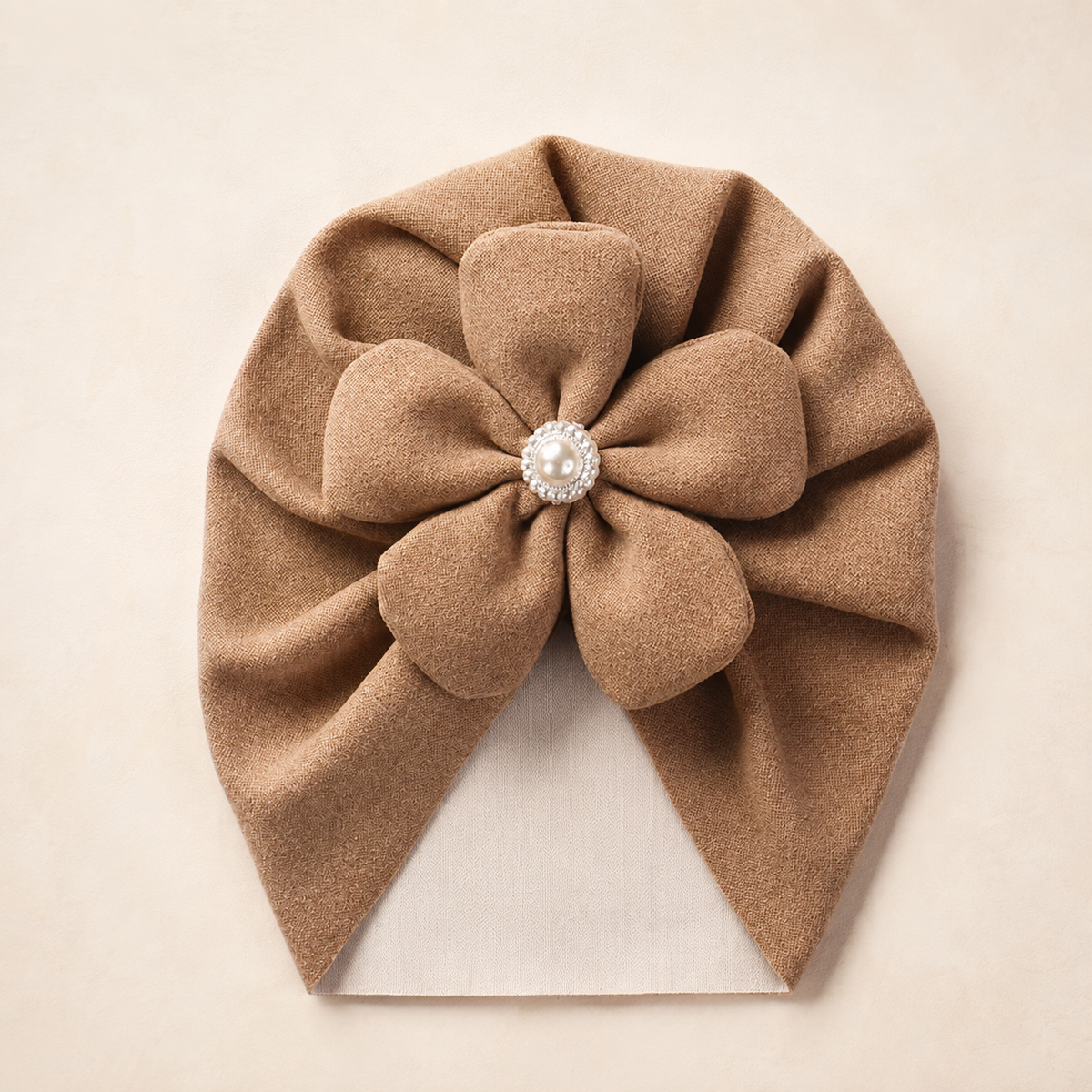 La Fleurie — Bonnet turban bébé à grande fleur