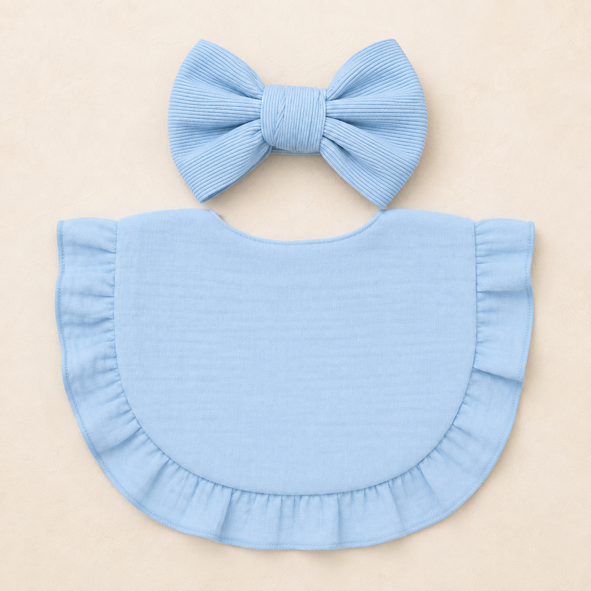 Bavoir à volants & bandeau