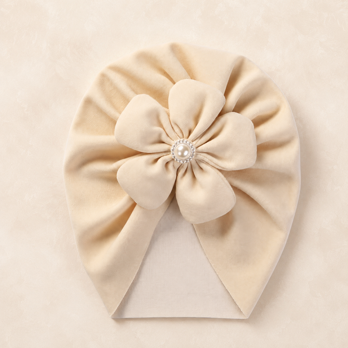 La Fleurie — Bonnet turban bébé à grande fleur