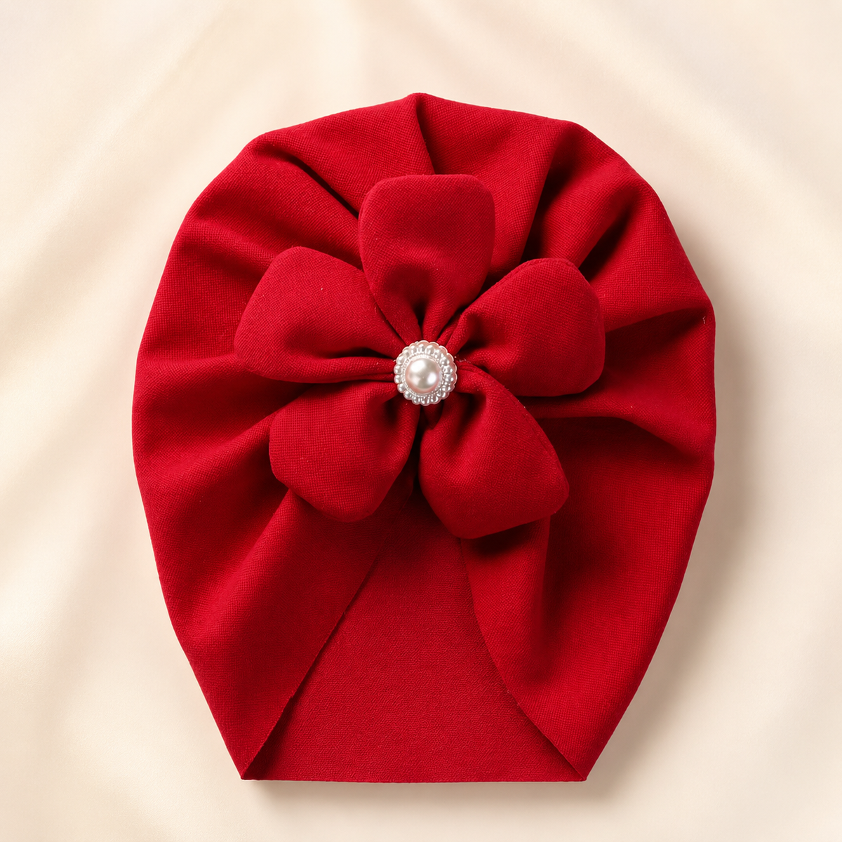 La Fleurie — Bonnet turban bébé à grande fleur
