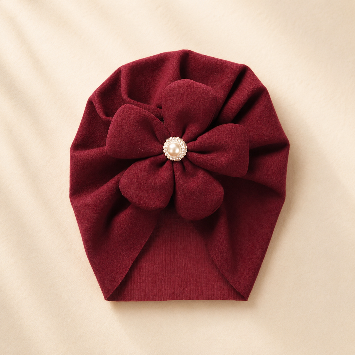 La Fleurie — Bonnet turban bébé à grande fleur