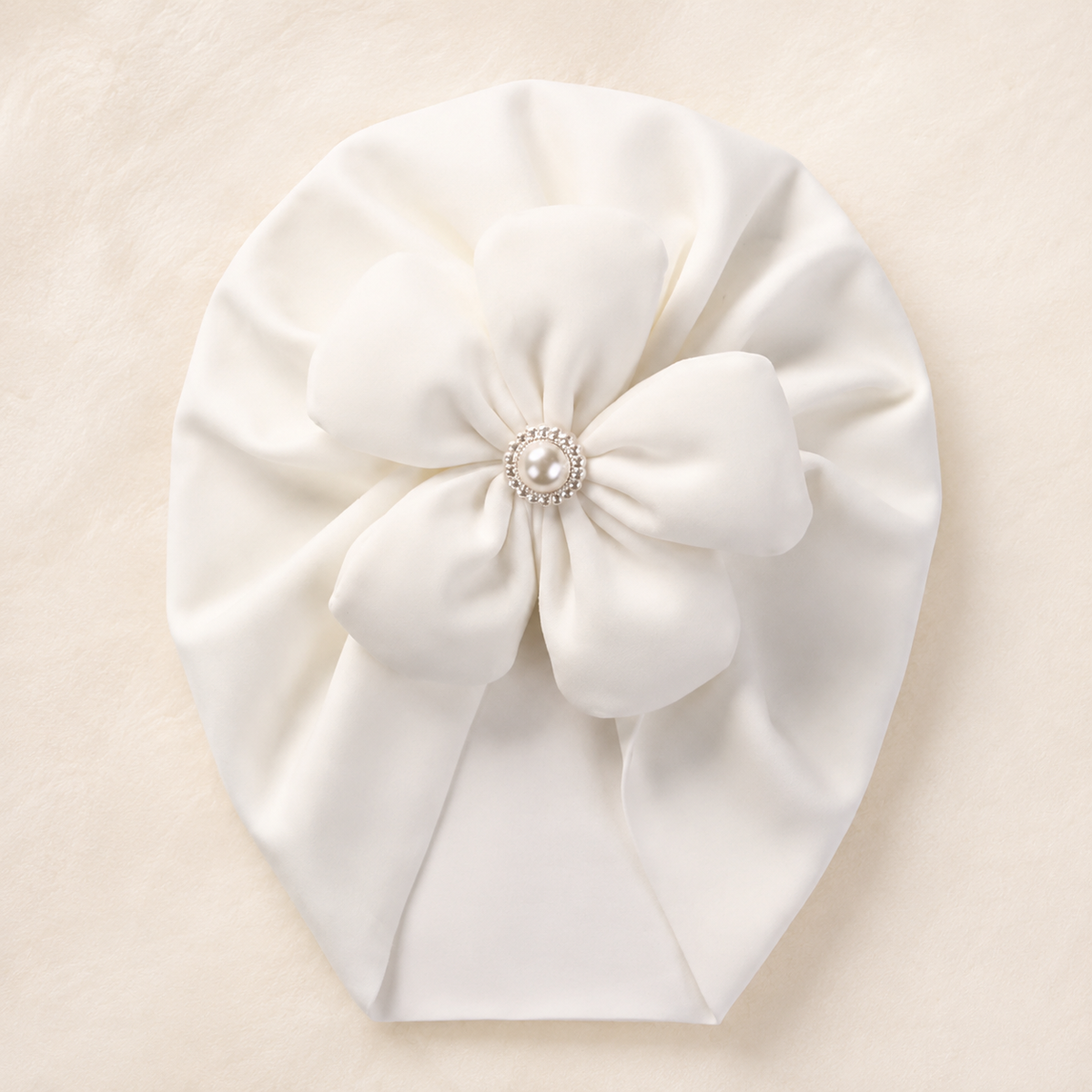 La Fleurie — Bonnet turban bébé à grande fleur