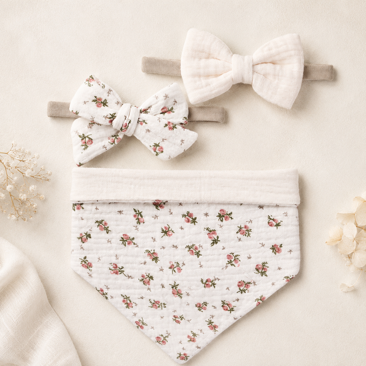 Bavoir bandana & nœuds